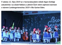Folklorní soubor Bystřina ze Zlivi - Jihočeské folklorní sdružení se představilo na další akci v Rakousku - 2019